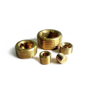 Nissin Brass Pipe Plug G1/8 G1/4 Male Thread Water Oil Plug Hexagonal Flat Thickened For Air Water Pipe - Product Image 3