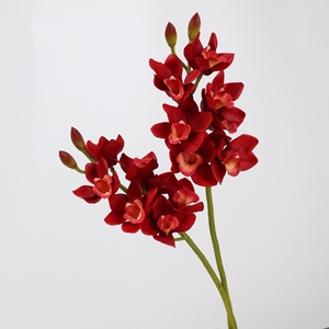 KEWEI 1580 Orchidée <span class=keywords><strong>Cymbidium</strong></span> à 7 têtes, tige unique, toucher réel, haute qualité - Product Image 3
