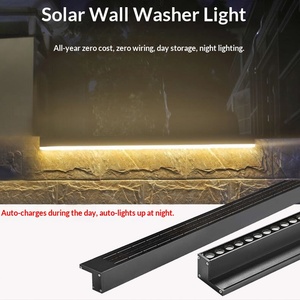 Solar Wall Washer <span class=keywords><strong>Light</strong></span> <span class=keywords><strong>IP65</strong></span> Waterdichte LED-buitenwandlamp met verstelbare hoek voor tuin Aluminium wandlamp op zonne-energie - Product Image 4