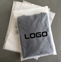 Sacs d'emballage pour vêtements en plastique givré avec fermeture éclair, personnalisables avec votre logo, en polyéthylène recyclé