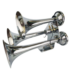 Kit de klaxon à air pour train, 3 tuyaux, couleur chrome, <span class=keywords><strong>super</strong></span> puissant - Product Image 3