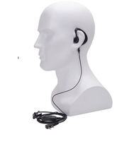 Baofeng UV-82 Dual PTT Headset Earpiece Earphone dengan Mic untuk Baofeng UV-82 UV-8D UV-82L UV-89 UV-82HP Walkie Talkie