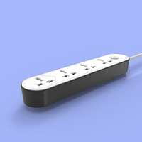 Regleta de Enchufes Industrial de 3/4 Vías con 3 USB y 3 Metros, Resistente al Fuego, para Uso en Hogar y Oficina, Certificación CE, 2 Años de Garantía, Color Personalizable