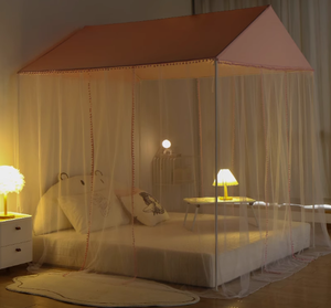 Tenda boks bayi, Portabel dilipat mewah Pop-Up kanopi 2 pintu jaring keselamatan anti-nyamuk rumah berkemah semua musim - Product Image 3