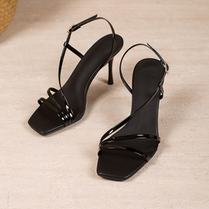 Sandales élégantes à talons aiguilles pour femme 2026, à bout ouvert, avec bride à boucle, rehaussantes, pour l'été - Product Image 4