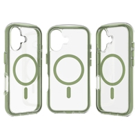 Coque antichoc transparente en TPU souple bleue avec airbag pour iPhone 17