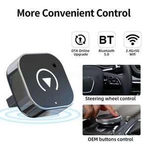 อะแดปเตอร์พกพา CarPlay & Android Auto MirrorLink พร้อม WiFi ในตัว รับประกัน 1 ปี รุ่น B1 สำหรับรถยนต์<span class=keywords><strong>ท</strong></span>ุกประเภท <span class=keywords><strong>กล่อง</strong></span> AI ในรถยนต์ - Product Image 1