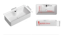 Prix avantage salle de bain toilette lavabo évier comptoir carré lavabo pour hôtel utilisant navire évier moderne en céramique 5 ans