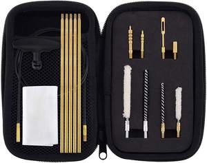 Tige de nettoyage en laiton pour serpillière en coton, brosses en Nylon dans un organisateur à fermeture éclair, étui Compact. <span class=keywords><strong>177</strong></span> <span class=keywords><strong>Cal</strong></span> & .22 <span class=keywords><strong>Cal</strong></span> Kit de nettoyage - Product Image 2