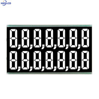 Werksverkauf 8,0 "7*2-stelliger Segment code LCD-Anzeige feld mit statischer 5,0 V weißer Hintergrund beleuchtung für Kraftstoffsp ender steuerung
