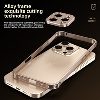 Coque de téléphone en métal avec boucle hippocampe et finition givrée pour 17 Pro Plus, protection de l'objectif, antichoc, refroidissante et résistante aux rayures