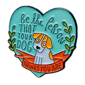 High quality Custom Personalized Cartoon Cute Delicate Dog Enamel Lapel Pin for Bags