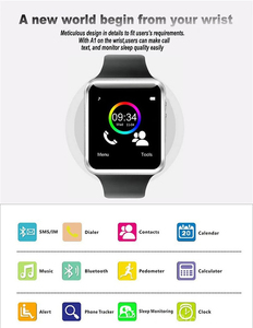 Reloj Inteligente A1 Económico al por Mayor con Tarjeta SIM, Multicolor Opcional, para Android e iOS, Precio de Fábrica - Product Image 1