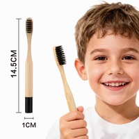 OEM cadeau détail peint manche rond enfants doux écologique recyclable boîte fenêtre euro brosse bambou