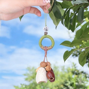 Wholesale Handmade Lucky Fu Bead Plant Fruit Shell Hanging Decor <b>Wind</b> <b>Chime</b> Pendant Ethnic Folk Handicraft Key Accessories - Product Image 3
