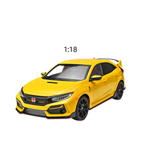 Modèle de voiture en métal alliage 1:18 Civic Type R 2020 - Jouet pour enfants avec portes ouvrables