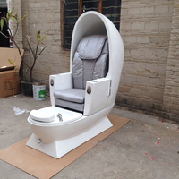 Salon de manucure de luxe Offre Spéciale moderne pas cher blanc forme d'oeuf Massage pied Spa pédicure Spa chaise à vendre