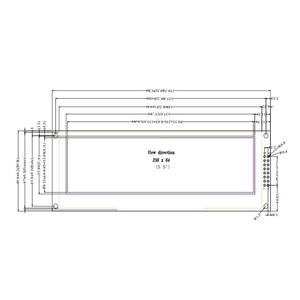 وحدة عرض OLED مقاس 5.5 بوصة بدقة 256×64 بكسل أحادية اللون، وحدات عرض OLED صغيرة 16 دبوس SSD1322، لوحة PMOLED بواجهة SPI I2C ثلاثية/رباعية الأسلاك - Product Image 5