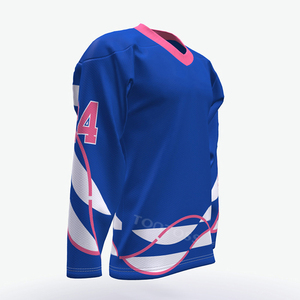 2025 nuevo estilo azul marino diseño Edición Especial camiseta de hockey sobre hielo ropa deportiva de alta calidad con número de logotipo cosido para adultos - Product Image 6