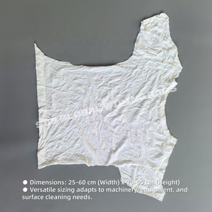 Trapos de Limpieza, Trapos de Camisetas Blancas Recicladas, Trapos de Algodón, Trapos para Limpiar, Bolsas de 10 kg, Trapos de Algodón Blancos, 50 lb - Product Image 3
