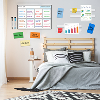 Tableau magnétique lavable UCI UniFelt pour le suivi des habitudes, bloc-notes réutilisable effaçable à sec, design Art Déco, pour la maison, la salle de classe, l'horaire quotidien