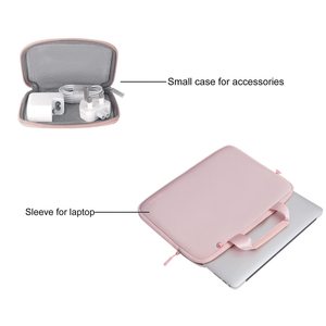 Bolsa de Transporte para Computadora Portátil Rosa de Neopreno Suave a Prueba de Golpes con Logotipo Personalizado, de 11, 13, 14 y 15.4 <span class=keywords><strong>Pulgadas</strong></span>, con Asa y Estuche Pequeño para Mujer - Product Image 5