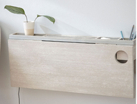 Table pliante murale en MDF, bureau pour ordinateur portable, table pliante murale en bois à lames tombantes pour table à manger, bureau, gain de place