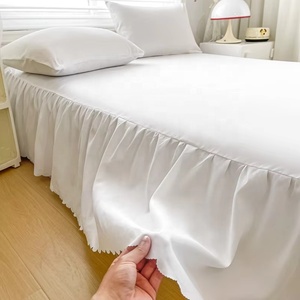 Juego de 3 Fundas de Cama de Estilo Nórdico, Económicas, de Poliéster Lavado, Color Amarillo Puro, con Volantes y Pliegues, Ecológicas - Product Image 5