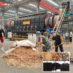 Four de carbonisation industrielle automatique continu pour la fabrication de charbon de bois à partir de biomasse et de sciure de bois - Product Image 1