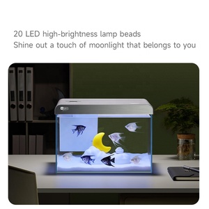 YEEカスタマイズ可能なスマートフィッシュタンク、超白クリアガラス小型水槽、LED水槽ライトとフィルター付き - Product Image 6