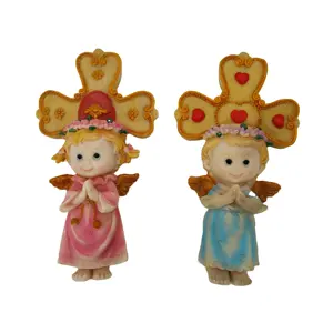 Artisanat mignon bébé Figurine résine personnalisée pour la décoration de la maison Kawaii Angle bébé bébé baptême faveurs Europe ange Nativité Figurines