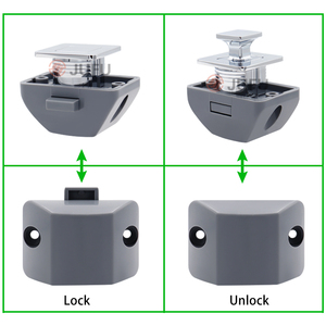 Cupboard Locks Cabinet Door Catch Keyless <strong>Push</strong> Button <strong>Latch</strong> for RV Caravan Motorhome Boat Cabinet Button Lock - Product Image 5