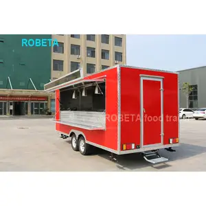 16ft 빨간 가득 차있는 부엌 가스와 목욕탕을 가진 상업적인 다목적 이동할 수 있는 음식 트럭