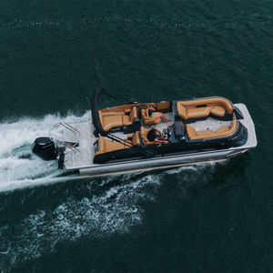 Ponton en fibre de verre à coque en aluminium de luxe de 31 pieds avec <span class=keywords><strong>moteur</strong></span> <span class=keywords><strong>hors</strong></span>-<span class=keywords><strong>bord</strong></span> Divertissement nautique Embarcation avec <span class=keywords><strong>moteur</strong></span> Vente de remorque - Product Image 4