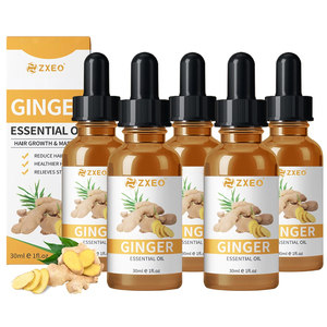 Aceite Esencial <span class=keywords><strong>de</strong></span> Jengibre 100% Puro y Natural, Destilado al Vapor, para Tratamiento del Cuero Cabelludo, Masajes, Cuidado <span class=keywords><strong>de</strong></span> la Piel, Grado Cosmético, Venta al Por Mayor - Product Image 1