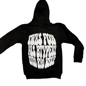 เสื้อฮู้ดดี้คุณภาพสูงสั่งทำพิเศษ รักษ์โลก ไซส์ใหญ่พิเศษ 5XL ยูนิเซ็กซ์ ลายกราฟิก Y2k ปักลาย 3 มิติ 400gsm 500gsm แบบครอป - Product Image 3