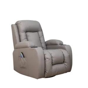 Reclining Tech Fabric Manual Recliner Sofa Chair Reclinable With Massage And Heat Function For Living Room