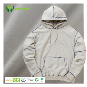 Oem Sweat à capuche personnalisé Contract Stitch Tissu durable personnalisé Pull oversize en coton biologique à épaules tombantes Sweat à capuche personnalisé pour hommes - Product Image 1