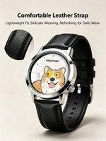 Montre créative en quartz motif chien chiot Corgi, style dessin animé, pour hommes et femmes, design tendance Ins-Style, personnalisée pour étudiants du collège, mode