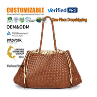 Vollnarbige Leder-Schultertasche für Damen, Klassische Geraffte Plissierte Wolken-Tasche mit Magnetverschluss, Direkt vom Hersteller