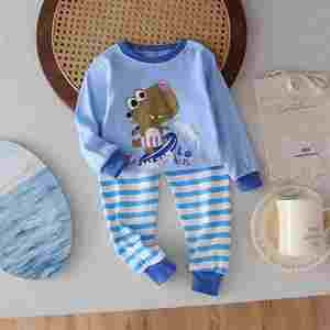 Venta al por mayor dibujos animados niños recién nacidos ropa 100% algodón Pijamas 2 Set niñas niños invierno ropa de dormir conjuntos - Product Image 5