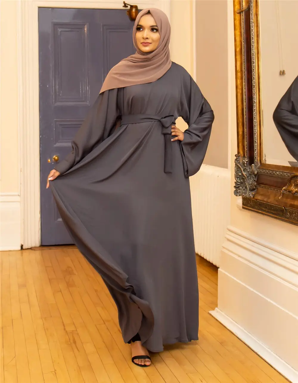 Igh qualidade modesta roupas islâmicas simples nida bordado vestido baju kurung e baju melayu muçulmano vestido islâmico c China fábrica