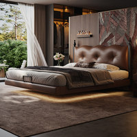 Premium-Auswahl Vintage-Stil Massivholz-Bett mit Stauraum in Wolkenform Direktvertrieb Studio Foshan Herstellerfabrik