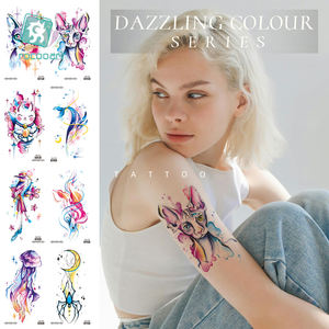 2025 derniers tatouages temporaires noirs réalistes Art corporel CMJN coloré fleur épaule cou poitrine tatouages temporaires pour femmes fille - Product Image 5