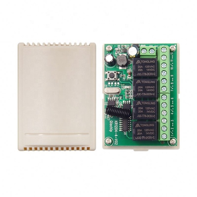 DC 12V four-way wireless remote control switch 24V relay car light modification parts motor controller