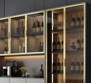 <span class=keywords><strong>JYN</strong></span> Armoire à vin et à thé personnalisée Armoire à vin et thé moderne, légère et luxueuse du sol au plafond Armoire à vin nordique pour la maison - Product Image 5