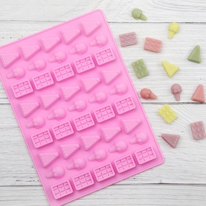 321 49 khoang Mini Kem khuôn sô cô la ngọt ngào hình nón <span class=keywords><strong>Silicone</strong></span> bánh khuôn kẹo dẻo sô cô la nhựa <span class=keywords><strong>Silicone</strong></span> BPA miễn phí tái sử dụng - Product Image 1