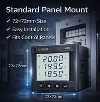 Medidor de Corriente Trifásico Acrel AMC72-AI3 72x72mm con RS485 Modbus para Monitoreo de Energía Industrial
