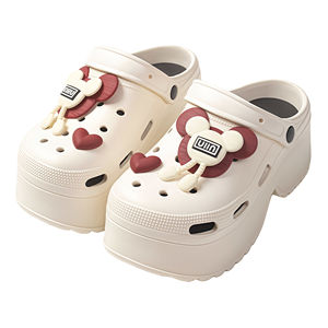 Zuecos Planos de Malla Antideslizantes para Mujer, Moda de Verano, Aumentan la Altura 5cm, Zapatos de Exterior para Mujer - Product Image 1