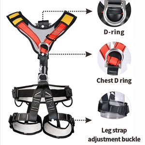 Arnés de Seguridad de 5 Puntos de Alta Resistencia, 25KN, Protección Contra Caídas, Cinturón de Cuerpo Completo para <span class=keywords><strong>Escalada</strong></span> en Roca, Acceso por Cuerda, Rescate Industrial - Product Image 2